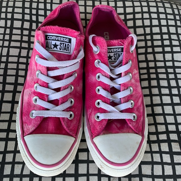 Converse Shoes - Pink tie-dye converse, size 7